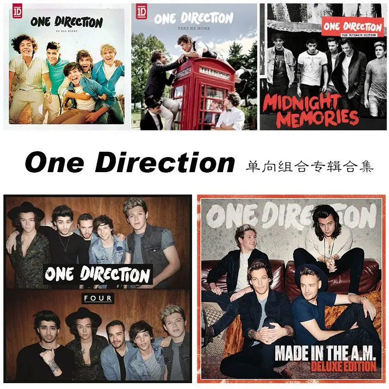 

One Direction 5CD Album Set Lossless Audio Burned Music CDs CD Only No Cover No Lyric Book for Fans Collectors