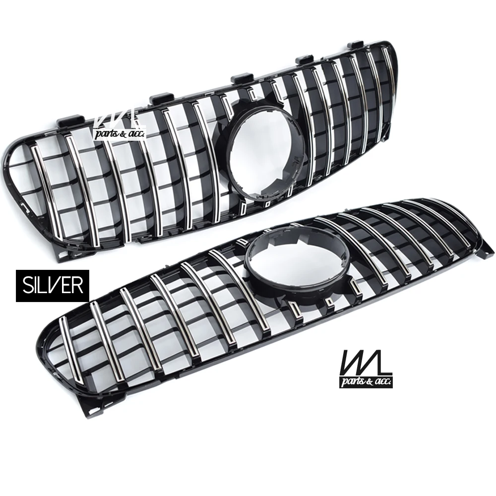 X156 GT Grill, Panamericana Black Front Grille for Mercedes Benz GLA Class X156 2014 - 2019 GLA180 GLA200 GLA250