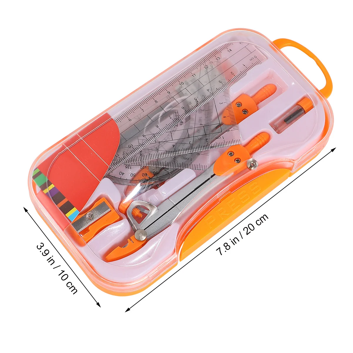 1Sets Professionelle Metall Geometrie Zeichnung Kompasse Set Leichte Mathematik Werkzeug Set für Klassenzimmer Studie Zeichnung Lineal Werkzeug