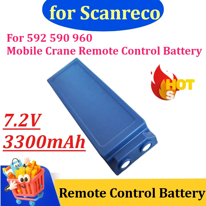 7.2V 3300mAh TYPE 592 590 960 New Replaceable Battery for Scanreco XCMG Crane Remote Control Battery