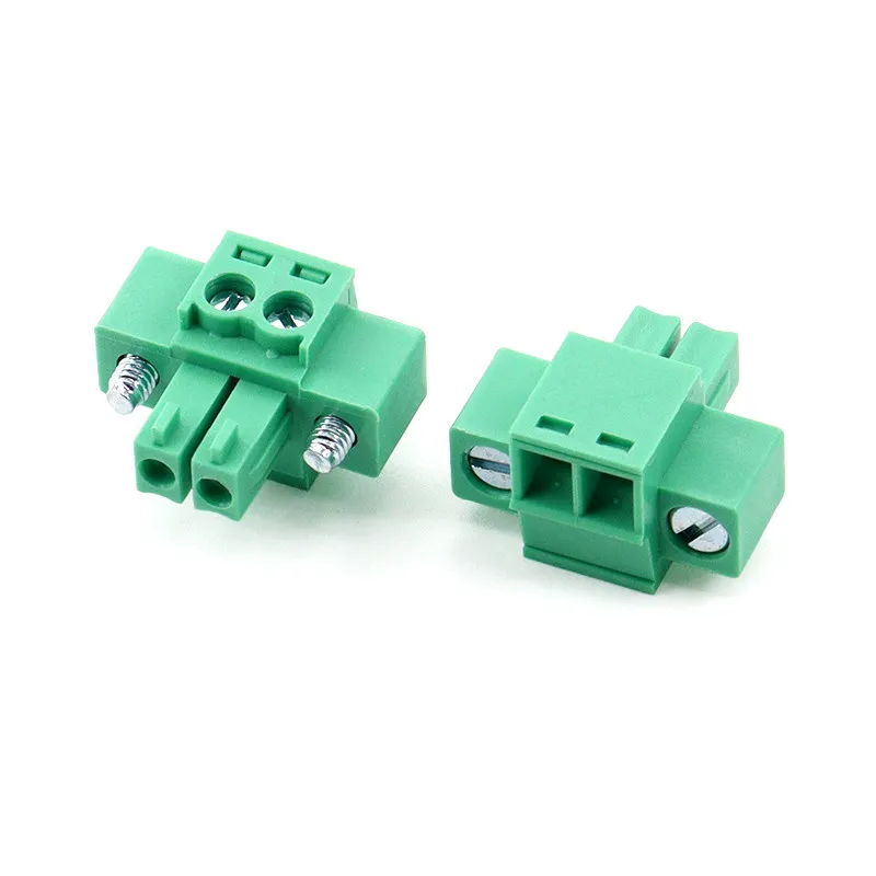 15EDGKM-3.5MM plug-in green wiring terminal 2EDG with fixed screw wiring plug and ear 15EDGKM-2P/3P/4P/5P/6P/7P/8P/9P/10P/11P/12