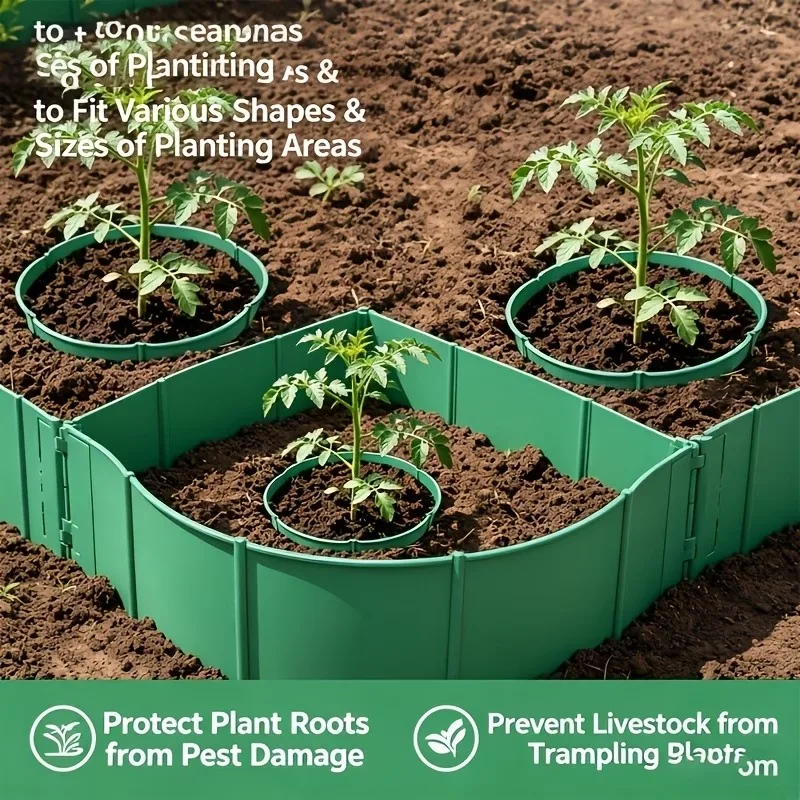 10/24Pcs Plant Grow Ring Protective Round Deep Watering Circular Landscape Edging Planting Rings Garden Protector