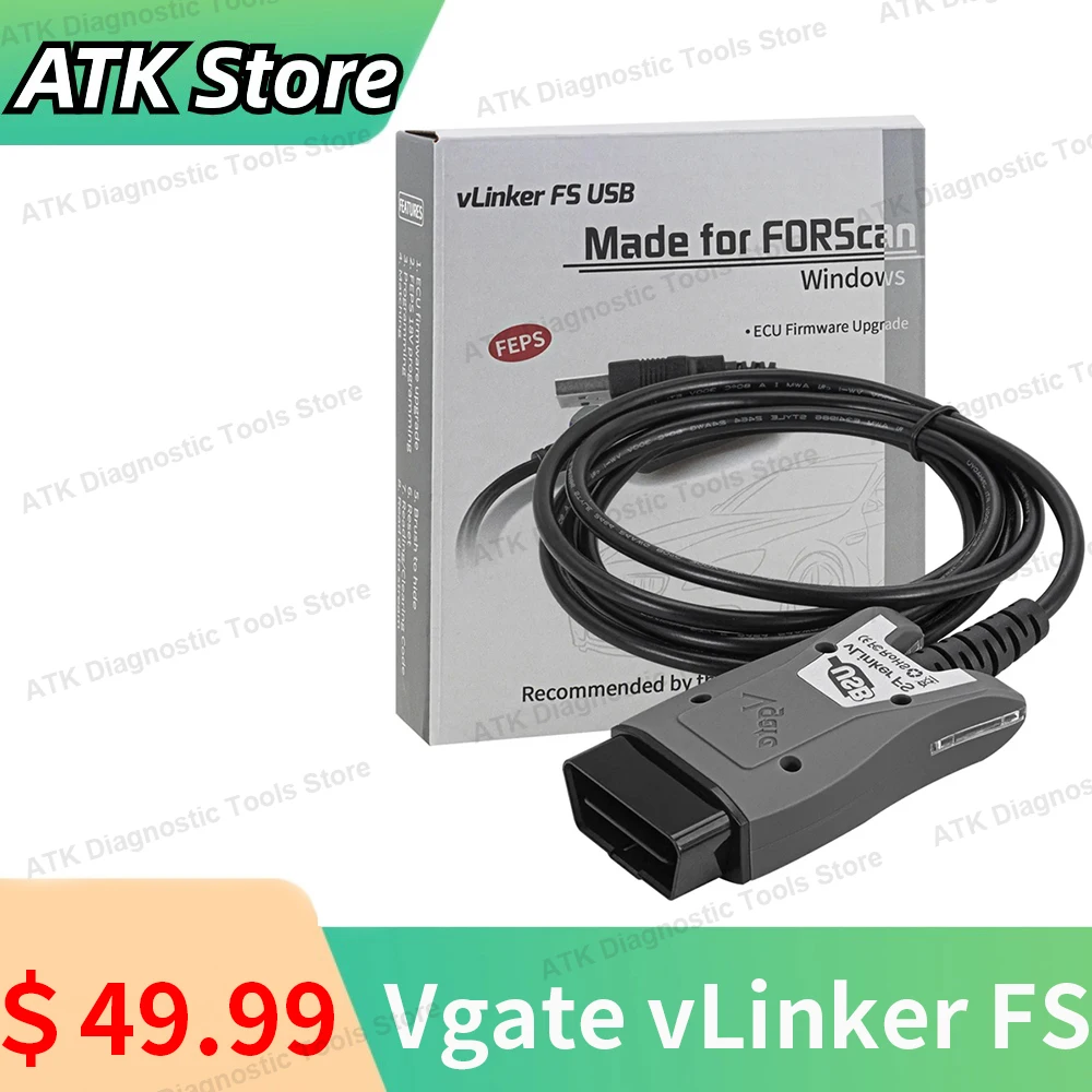 

Car Diagnostic Scanner Interface Tools Vgate vLinker FS ELM327 OBDII For Ford FORScan HS/MS-CAN ELM 327 OBD 2 For Mazda