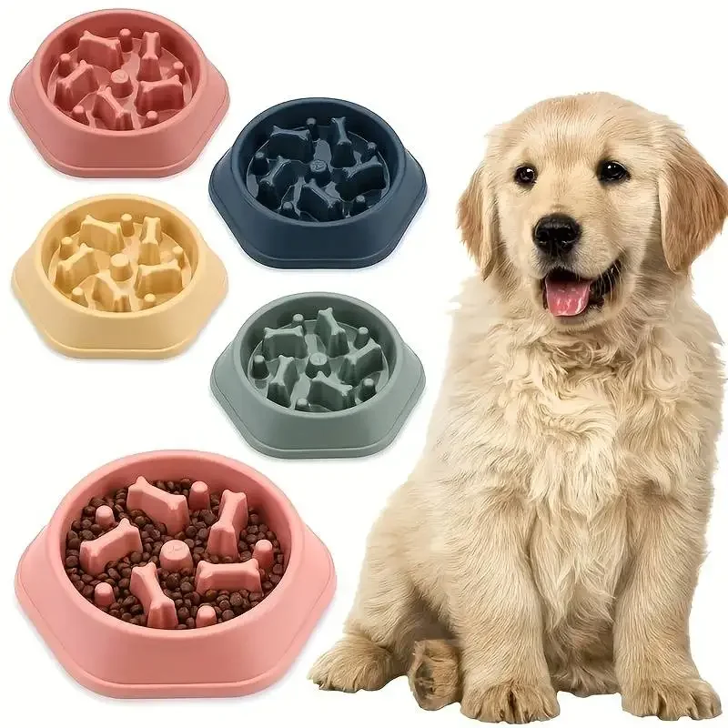 1 Stück Slow-Feeder Hundenapf Anti-Verschlucken Welpen-Fressnapf Rutschfester Langsam-Fress-Napf für Hunde Kleine bis Mittelgroße Hunde – Detail 2