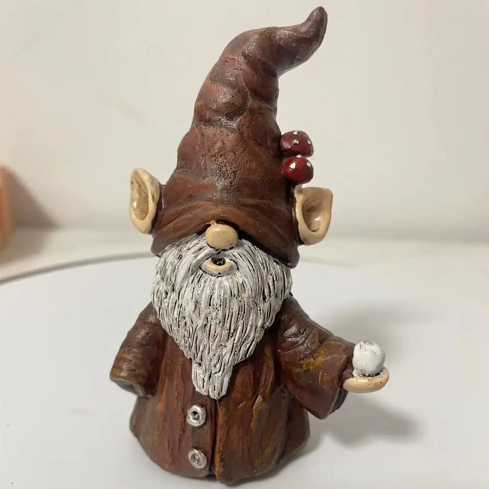 Sculpture Resin Gnome Incense Holder Cone Unique Resin Incense Burner Creative Portable Incense Cone Burner Women