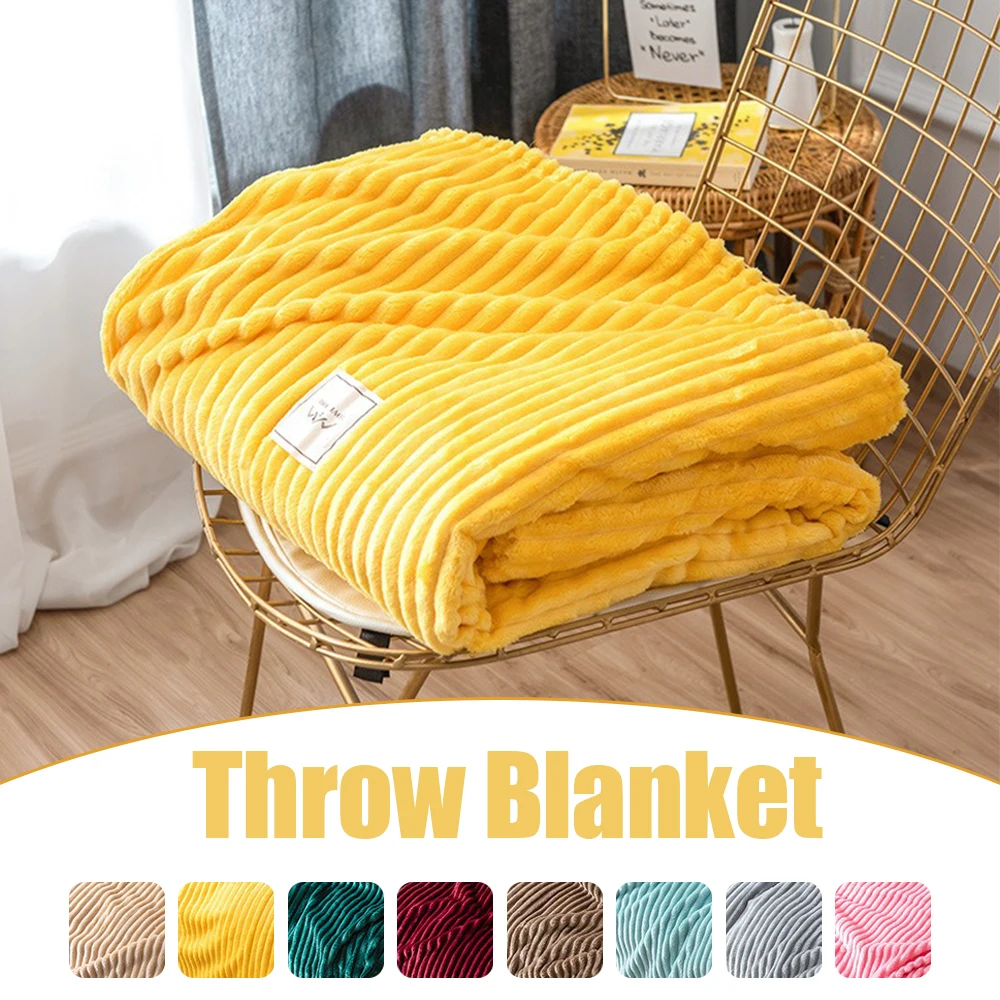 

Breathable Striped Flannel Blankets for Beds Soft Warm Throw Sofa Cover Bedspread Beach Airplane Travel Blankets Manta Cobertor