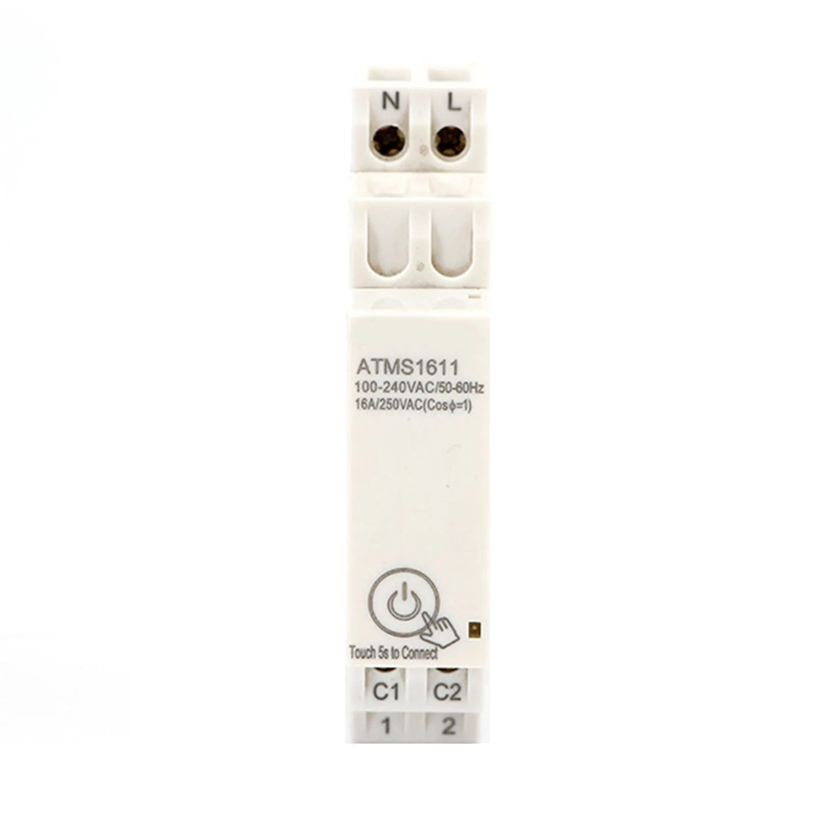 ATMS1611 Timer Switch Touch Control 16A DIN RAIL Mounting WiFi Frequency 2 4GHZ Simplify Your Home Automation System