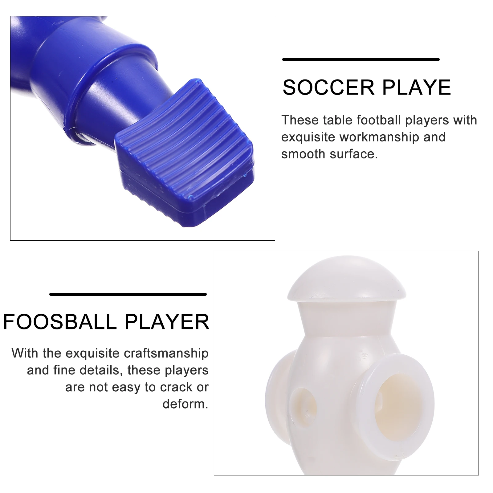 

4pcs Desktop Football Replacement Players Resin Foosball s Lightweight Durable Soccer Dummy Accessories