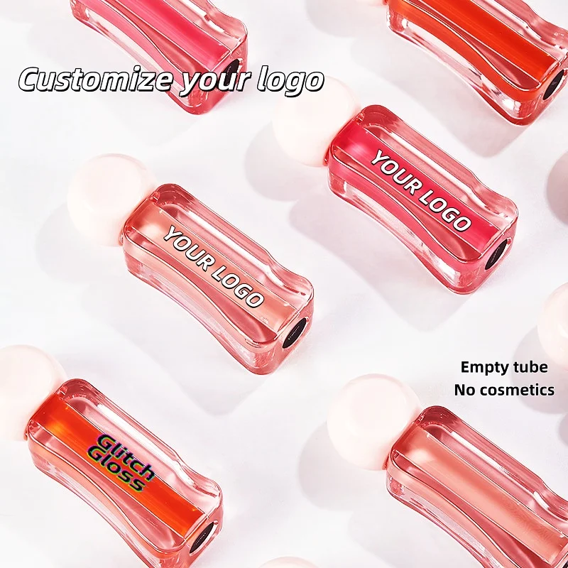 【شعار مخصص】50 قطعة مخصصة 3 مللي زجاجة ملمع شفاه وردي شبه شفاف أنبوب ملمع شفاه دفعة صغيرة مصنع التخصيص #5