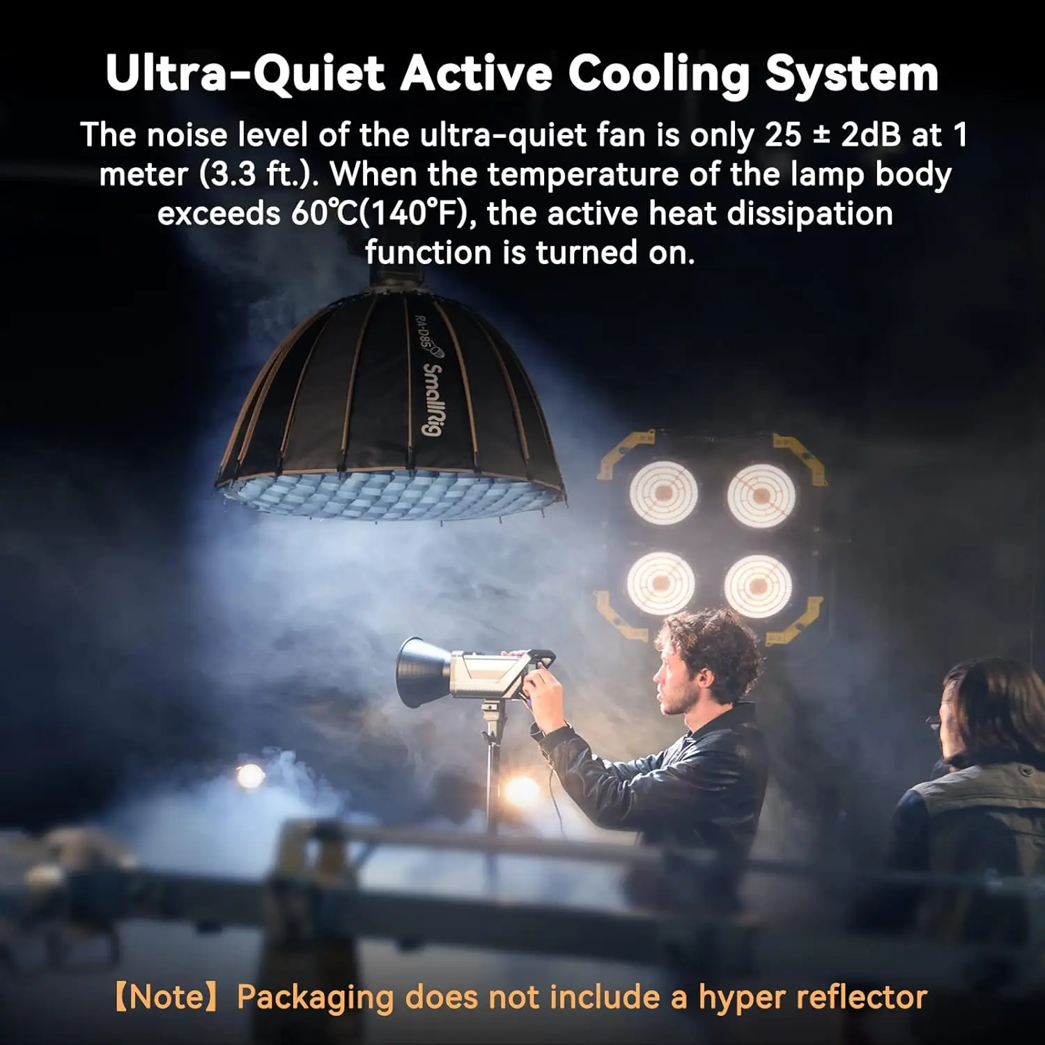 SmallRig RC 120D 120W COB LED Video Light, Support AC Adapter and 14.4V/26V V-Mount Battery- 4208 view 5