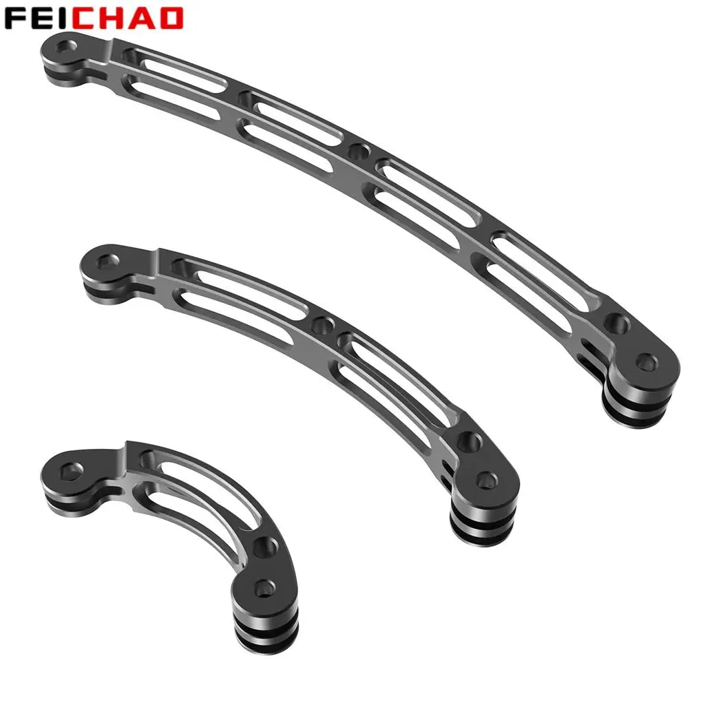 الألومنيوم خوذة الذراع تمديد منحني القطب Selfie عصا ترايبود محول ل GoPro بطل 13 12 11 10 DJI Action 5 Insta360 كاميرا