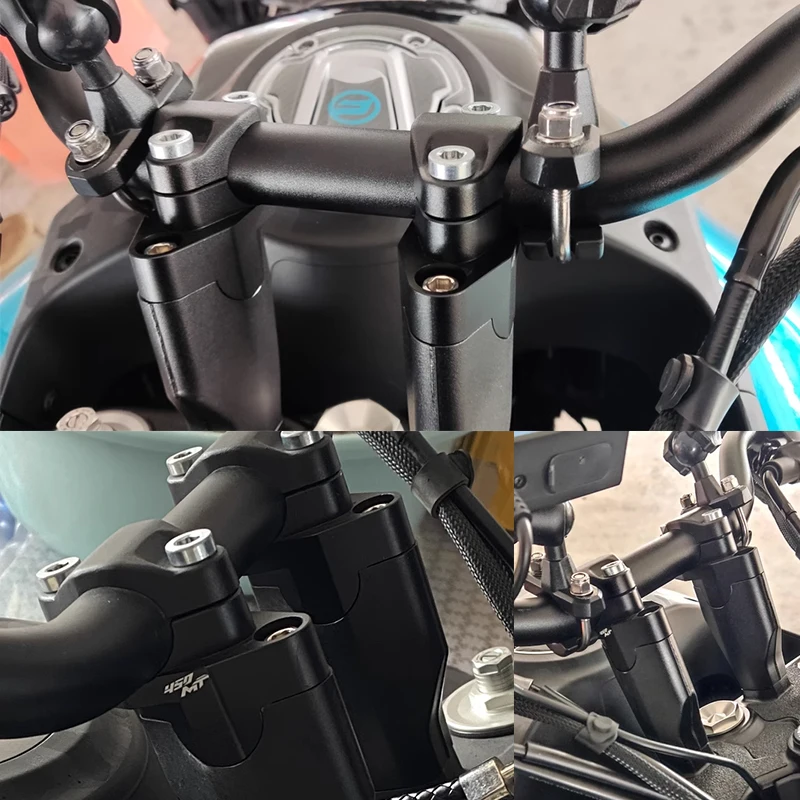 Handlebar Risers Up For CFMOTO 450MT 450 MT MT450 2024 Motorcycle Clamp Mount Handle Bar Riser Move Back Parts