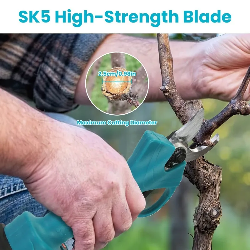 4-in-1 Cordless Pole Saw & Pruning Shears, 5.5ft Extendable, SK5 Blade Brushless Motor, 2×3.0Ah Batteries for Garden