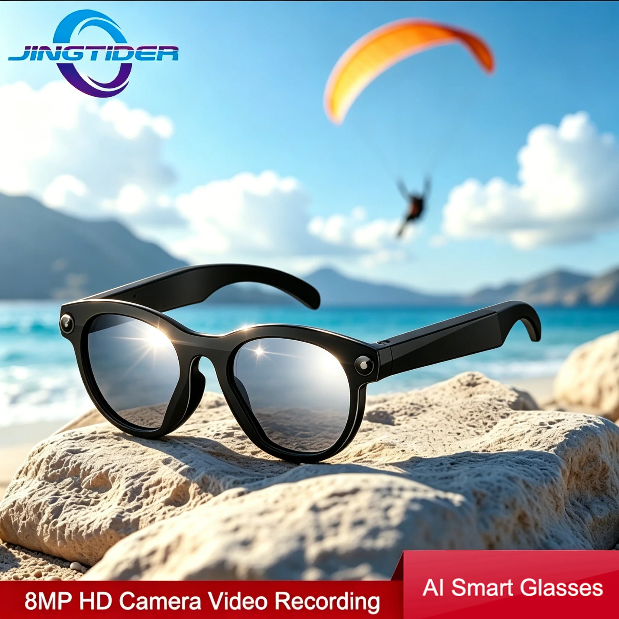 

New M88S AI Smart Glasses 8.0MP HD Camera Video Recording With Flashlight AI Smart Translation Bluetooth Call Music Eyeglasses