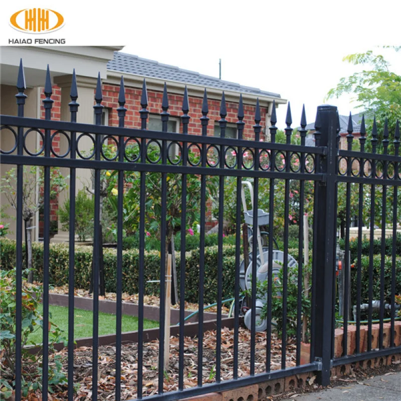 custom.ISO 9001 Certified Modern American Durable Galvanized Steel Picket Fence Panels Rodent Rot Proof Security Fencing Out