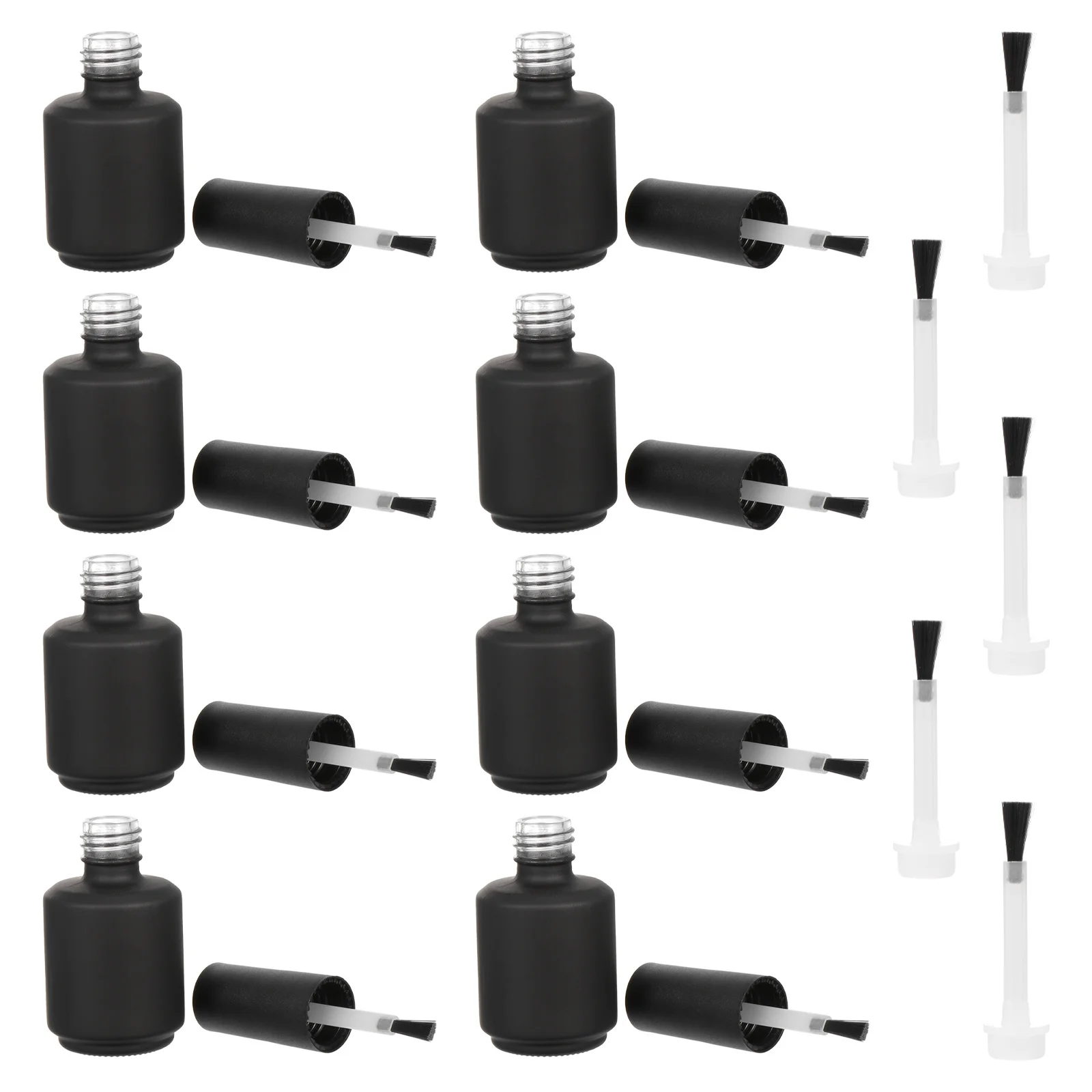 

1Set Empty Nail Polish Bottles Durable Glass Material Leak Proof for Salon Use Reusable Nail Polish Bottles Glass Empty Bottle