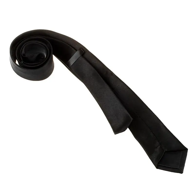 5X Unisex Casual Necktie Skinny Slim Narrow Neck Tie - Black Eco-Friendly