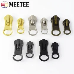 10/20Pcs 3# 5# 8# Meetee Slider for Zipper Metal Zippers Puller Coat Tent Zip Closure Pulls Zips Repair Handles Sewing Accessory