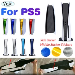 1 set adesivi lato centrale adesivo pelle per console PS5 adesivo protezione decalcomania copertura centro striscia impermeabile per PlayStation 5