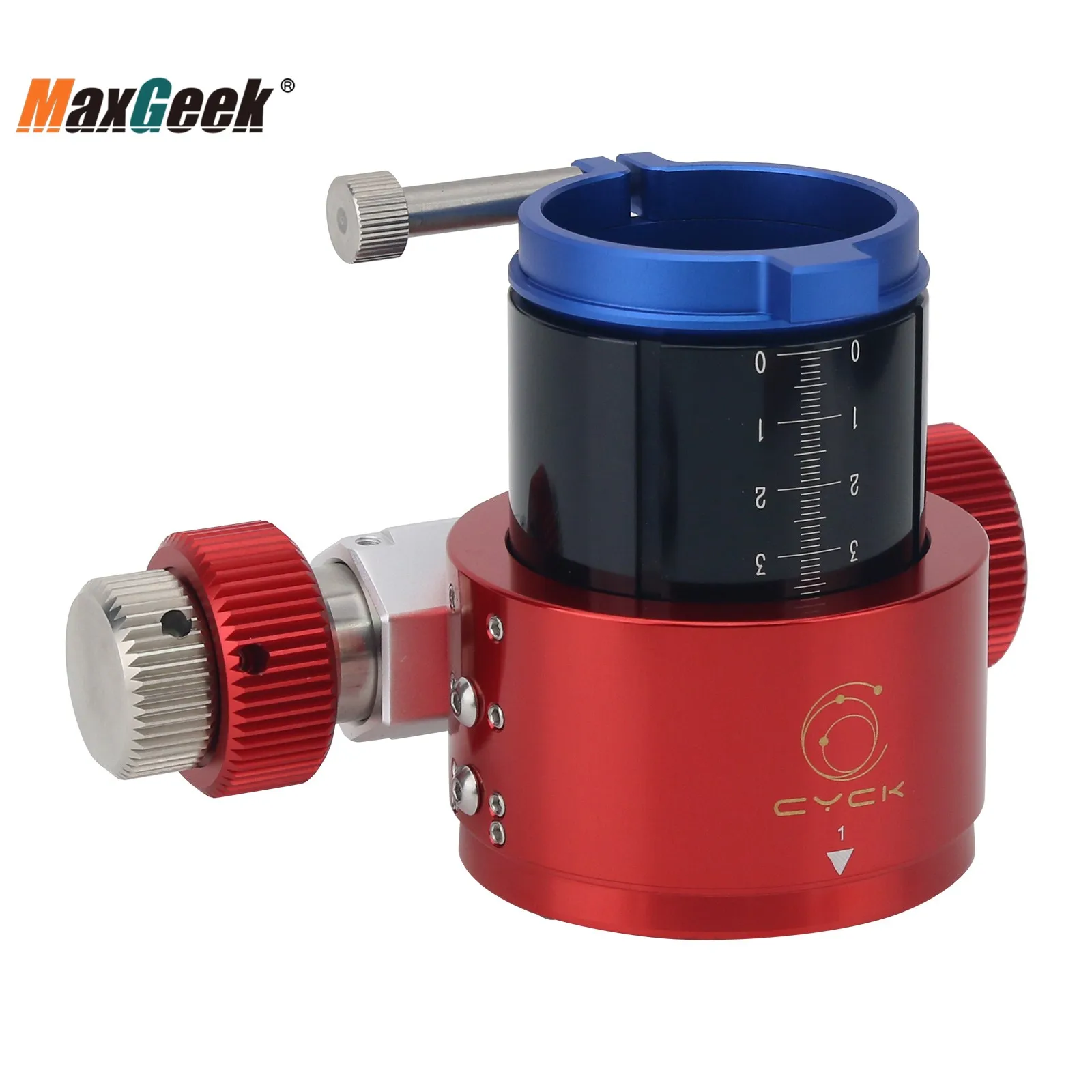 New CYCK 16-Bearing 55.5mm Travel Telescope Focuser with Convex/Round Adapter for Sky-Watcher 150 DOB Newtonian Reflectors