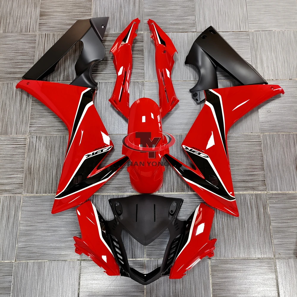 

Injection Bright red matte black Motorcycle For Honda CBR650F 2014 2015 2016 Full Fairing Kit CBR650 F Bodywork Cowling