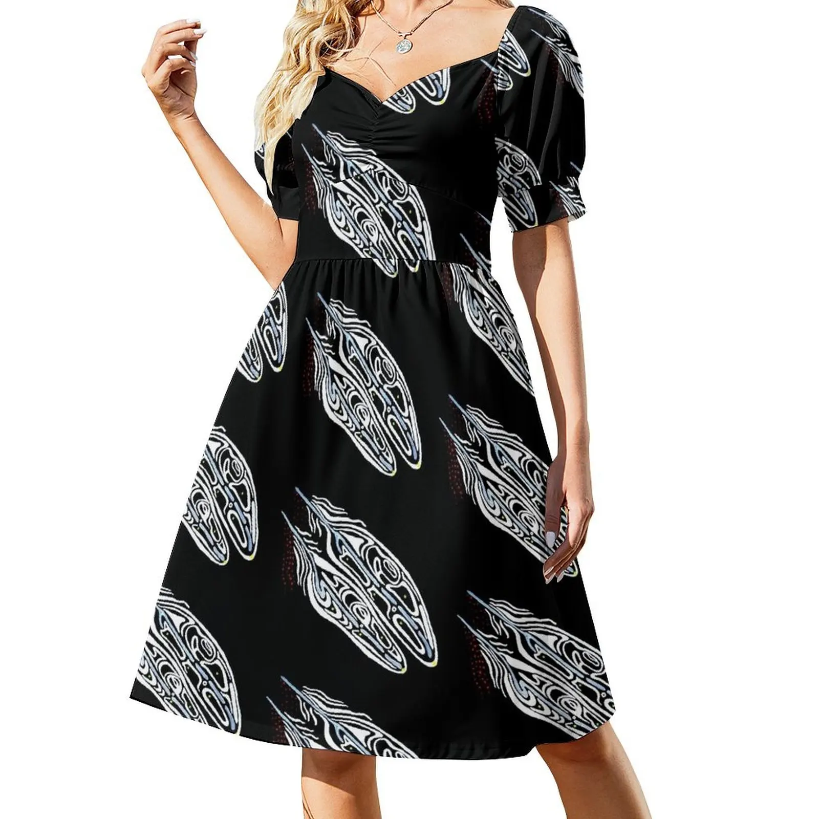

The Creator's Gift Short-Sleeved Dress women evening dress Women's evening dress woman