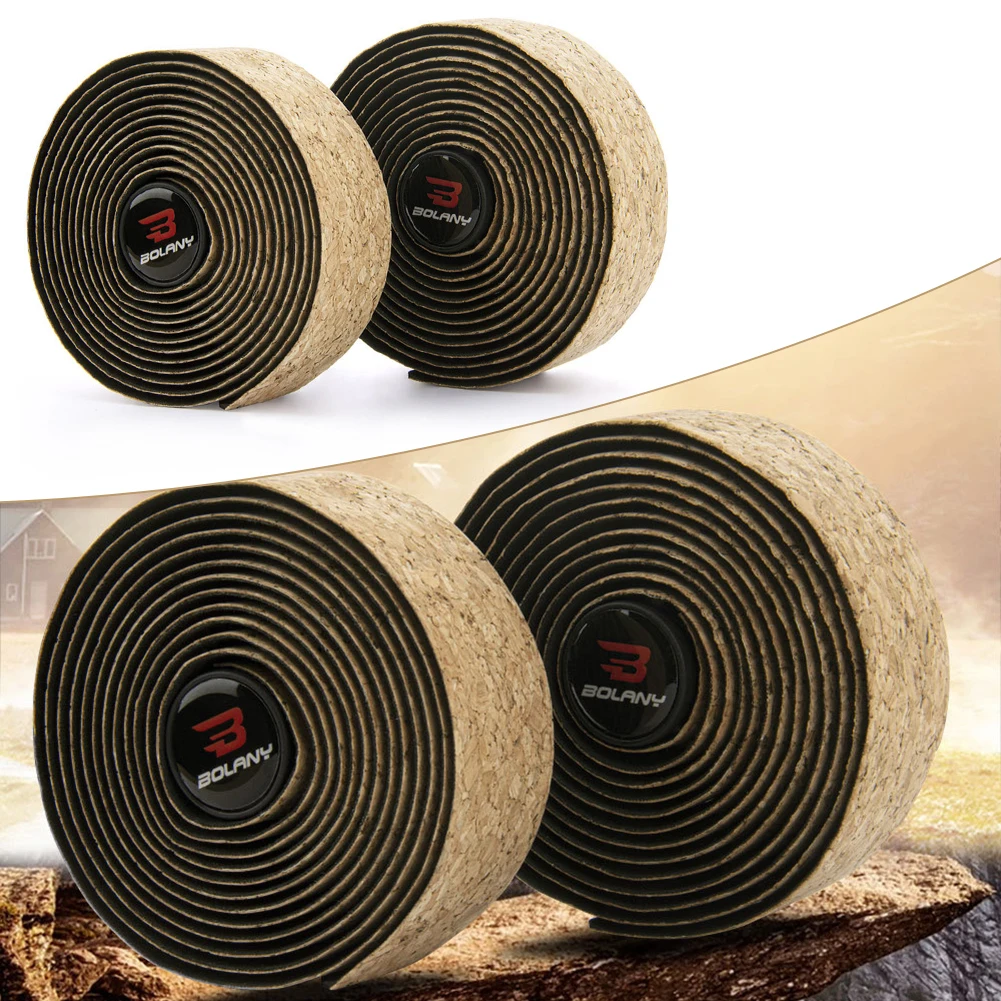 Non-Slip Handlebar Tape Natural Tan Brown Road Race Track Drop Bar Bike Strap Breathable Non-Slip Handle Bar Belt Wrap