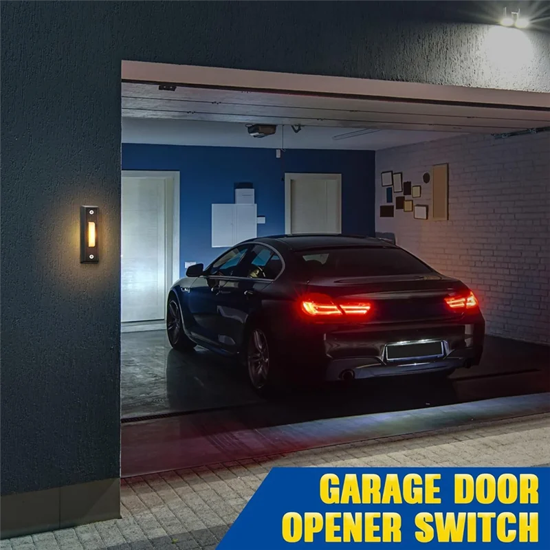 【Gorąca sprzedaż】 Podświetlany przycisk dzwonka do drzwi, ścienny wyłącznik do bramy garażowej, 2 sztuki z diodami LED