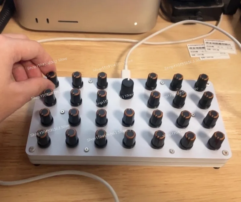 27 MIDI Controller USB-C with Knobs Custom CC Programmable for DAW Music Production