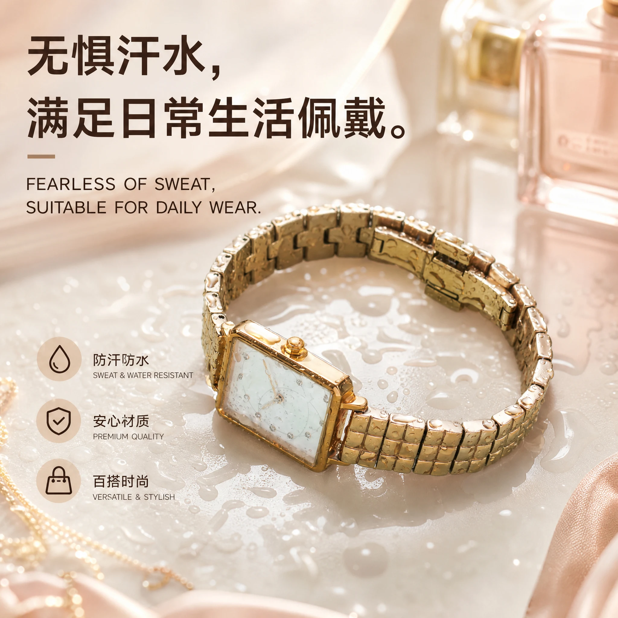 Small Size Stainless Steel Watch Strap For Women, Replacement Wrist Band For Coach Camellia Watch view 4