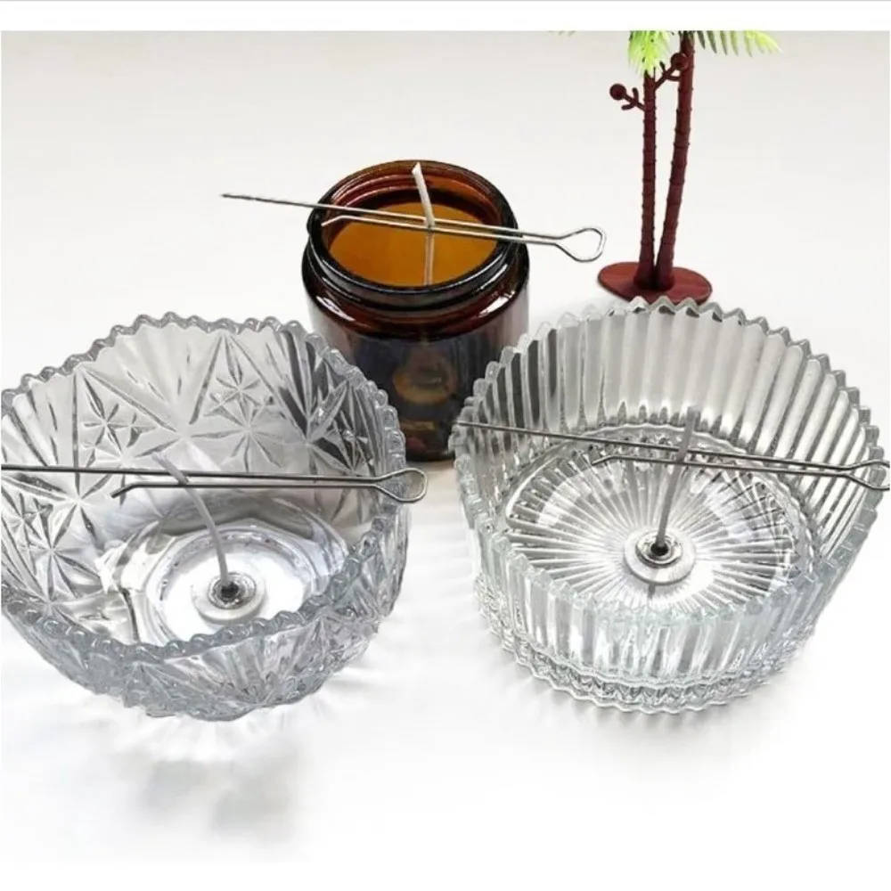 20PCS Stainless Steel Candle Wick Holder Heat Resistant Reusable Wick Centering Device Mini Size Wick Fixer Clip
