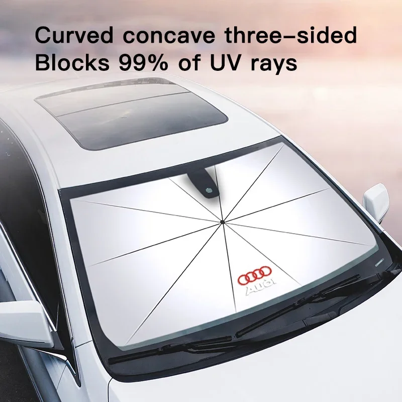 Car Windshield Sun Shade Blocks, UV Ray Reflector Umbrella, For AUDI A1, A3, 8p, A4, B4 A5, A6, A7, A8, Q2, Q3, Q5, Q7, Q8, TT