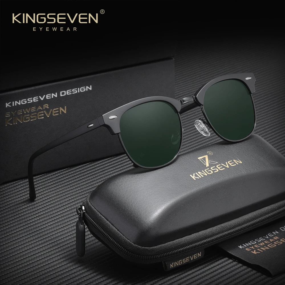 

KINGSEVEN модные солнцезащитные очки с поляризационной оправой UV400 из сплава для мужчин и женщин, очки для вождения и рыбалки 3016