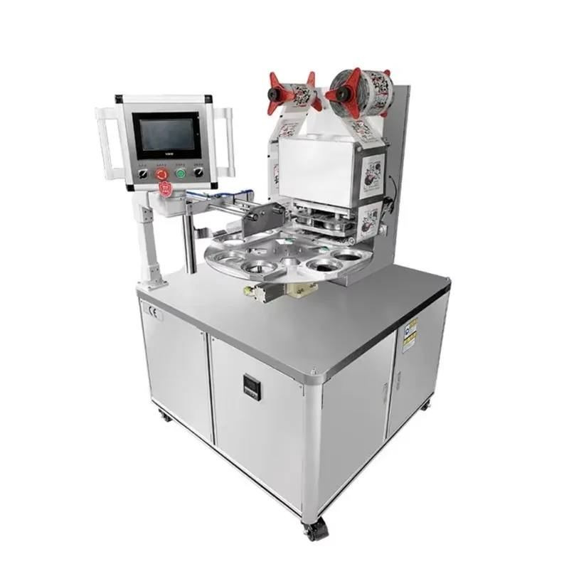 Industries Equipment Full Automatic Food Sealer Round Plastic Cup Sealing Machine