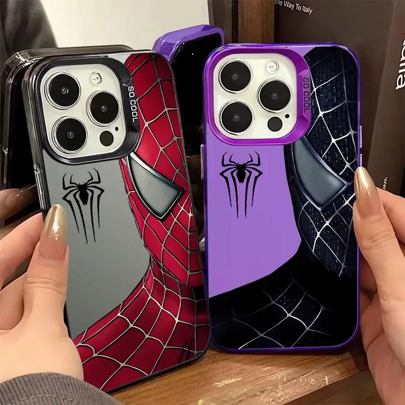 Marvel Sipider Man Phone Case For Apple iPhone 15 Pro Max 16 Pro 14 Pro 13 12 11 Pro Max 14 Plus Shockproof funda Cases