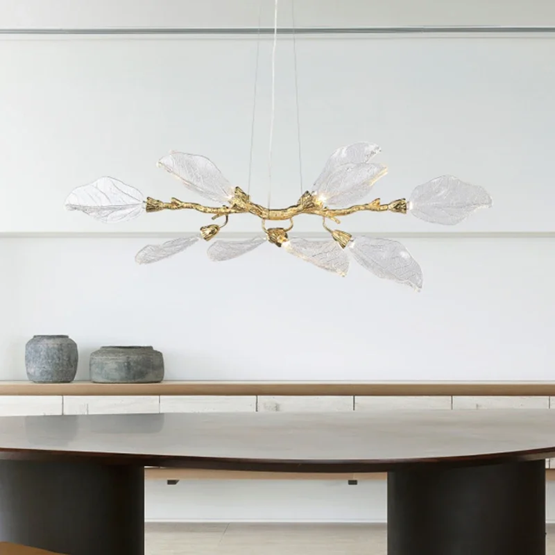 

Современное искусство Осветительные приборы Подвесной светильник Вилла Магазин жилой одежды Кухонный остров Креативная простая люстра в форме листа