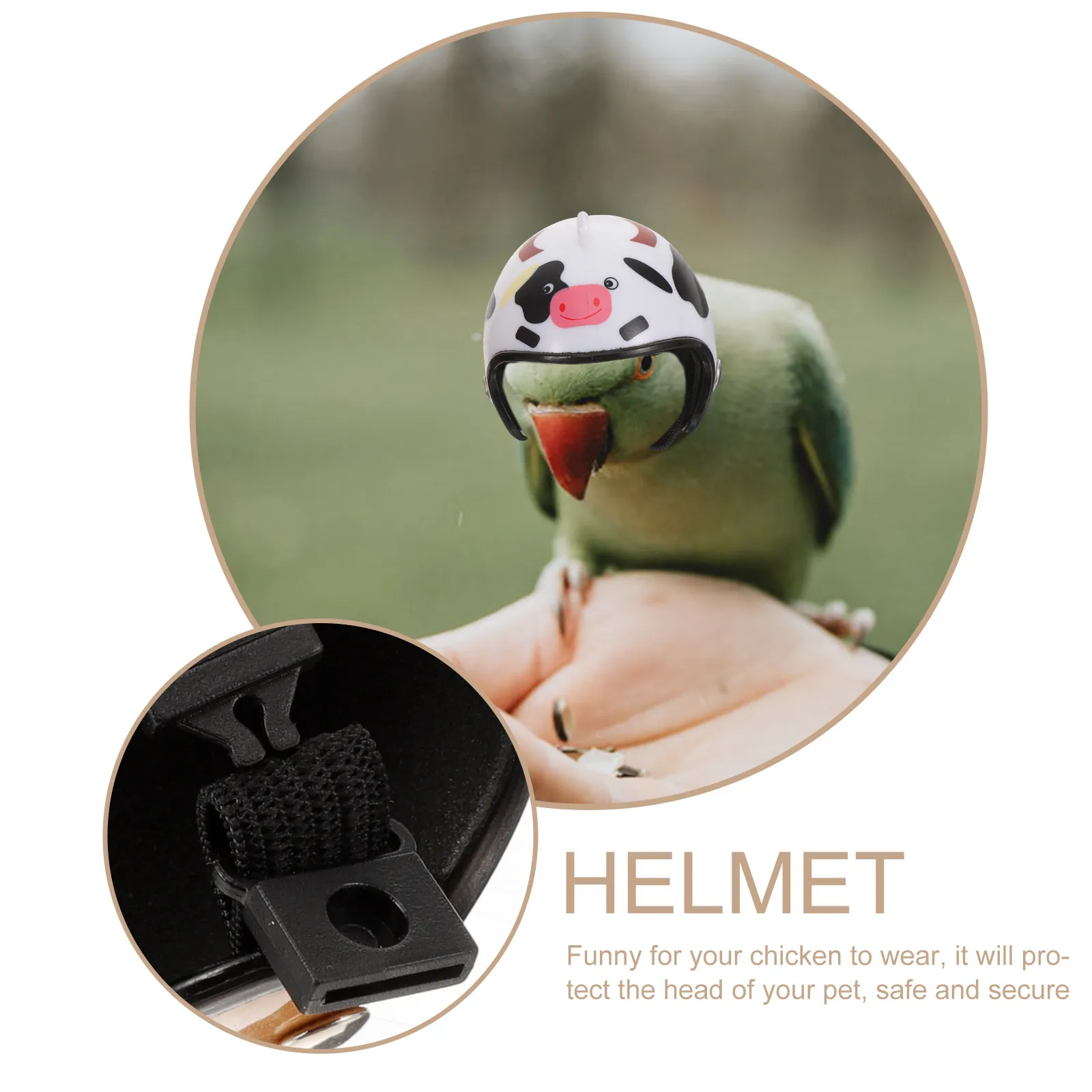 4 Piezas de Mini Cascos para Gallinas, Accesorios Divertidos para Pollos, Cascos de Seguridad para Mascotas, Sombreros para Aves