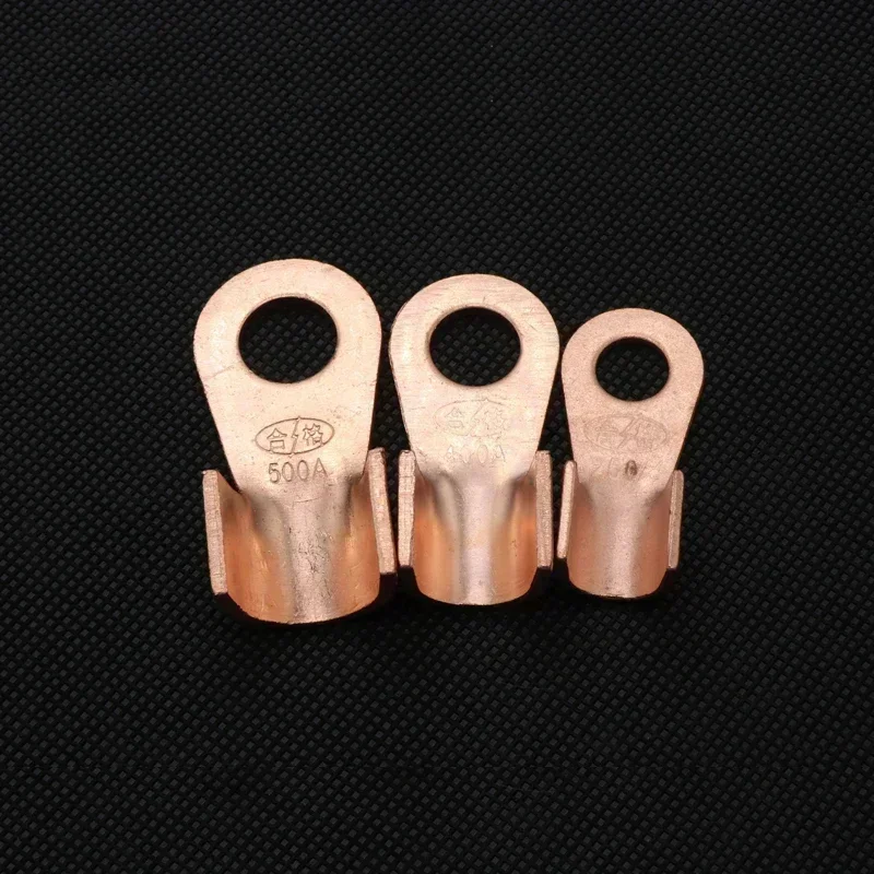 OT Type 3A 5A 10A 20A 30A 40A 50A 60A 80A Wire Terminal Red Copper Bare Nose Lugs Crimp Open Mouth Cable Connector Splice