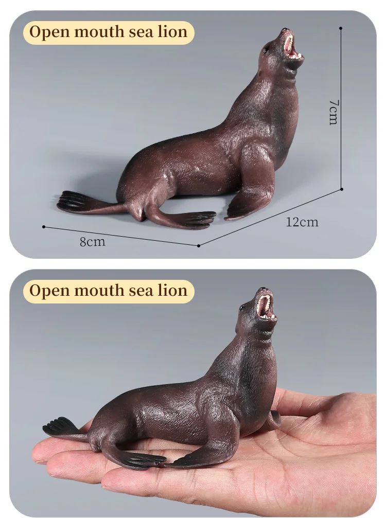 Simulations-Actionfiguren „Ozean, Meer, Leben, Tiere – Walross, Seekuh, Seelöwe, Lernspielzeug für Kinder, Marine-Modell-Kollektion – Detail 4