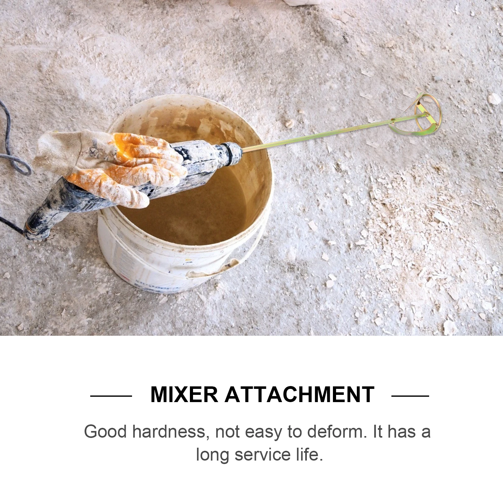 

High Carbon Steel Mixing Rod Corrosion Resistant Stirring Stick Long Service Life Recyclable Accessory For Cement Paint
