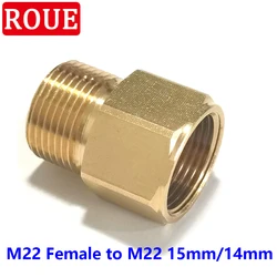 Adaptador de acoplador de lavadora a presión M22 hembra a M22, accesorio macho de 15mm /14mm para manguera de arandela de potencia de acoplamiento de pezón hexagonal, 4500 PSI