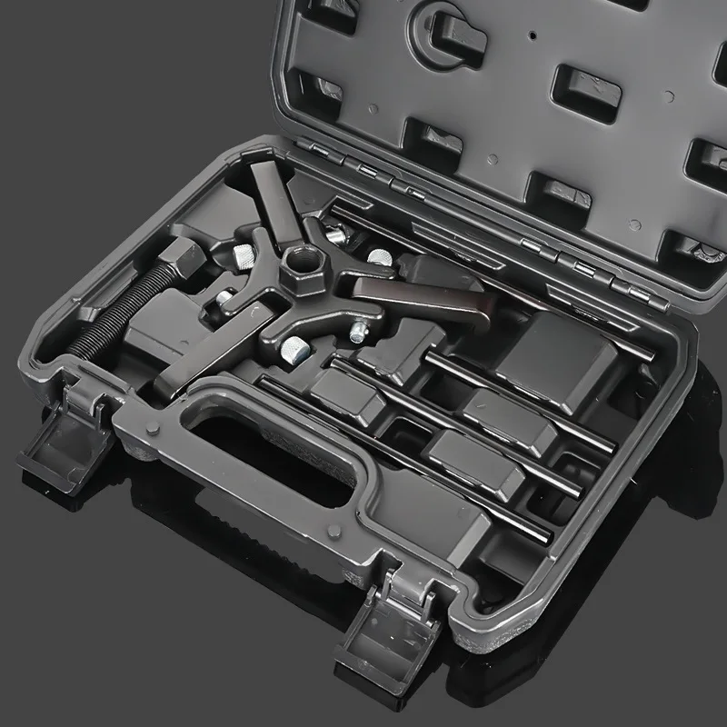 Complete 3 Jaw Crankshaft Pulley Extractor Package Includes Pressure Rods and Storage Case Black Scale Pulley Remover