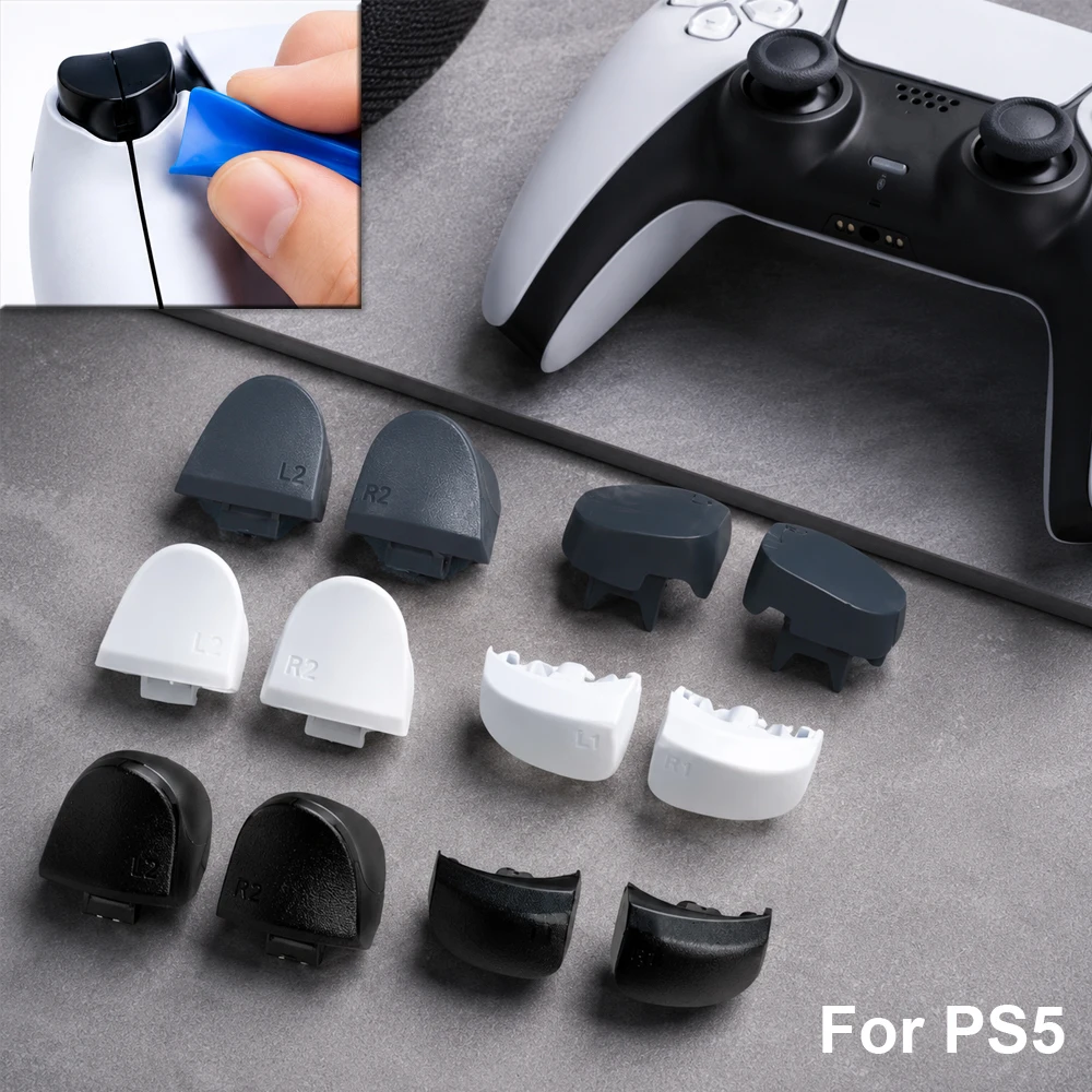 Zestaw zamiennych przycisków spustów L1 R1 L2 R2 do kontrolera PS5 BDM-010 020 030 040 050, części zamienne do naprawy, akcesoria DIY