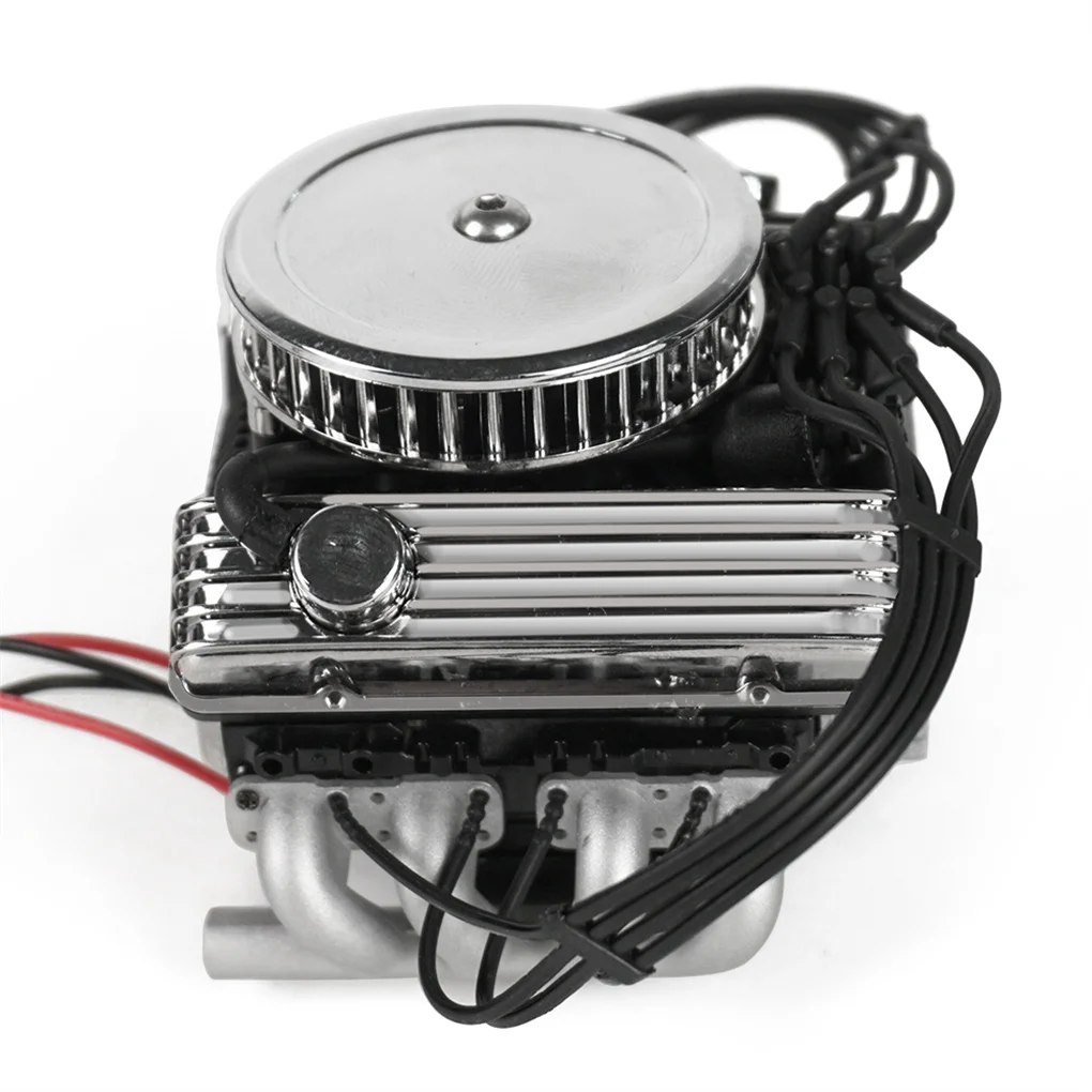 

RCGOFOLLOW Classic V8 F82 Simulated Cooling Fan Electric Engine Motor Radiator for TRX-4 SCX10 D90 1/10 RC Crawler Car Upgrade