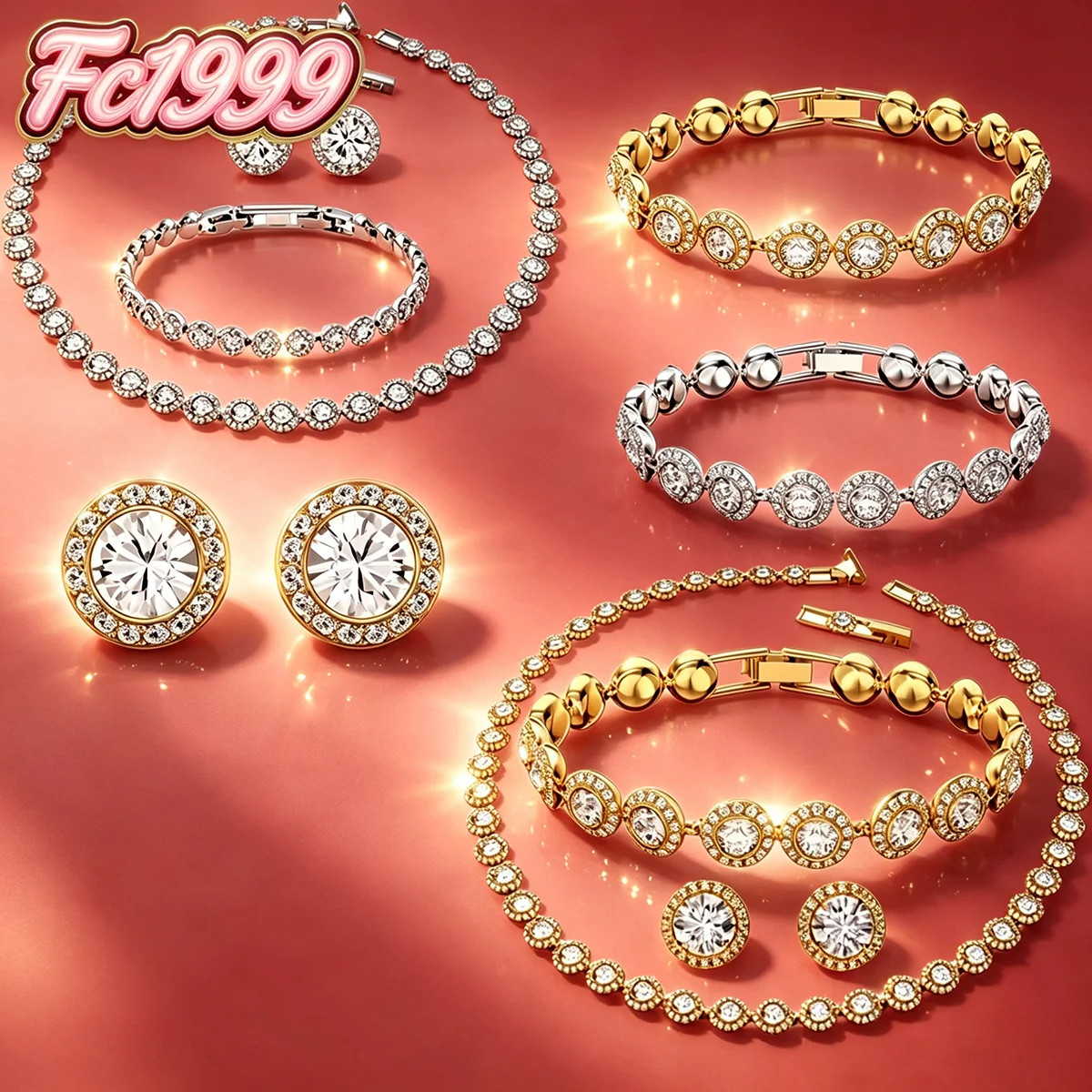 2026 High End Fashion Simple Classic Popular Style Diamond Inlaid Elegant Elegance Charm Hot Selling Jewelry Set