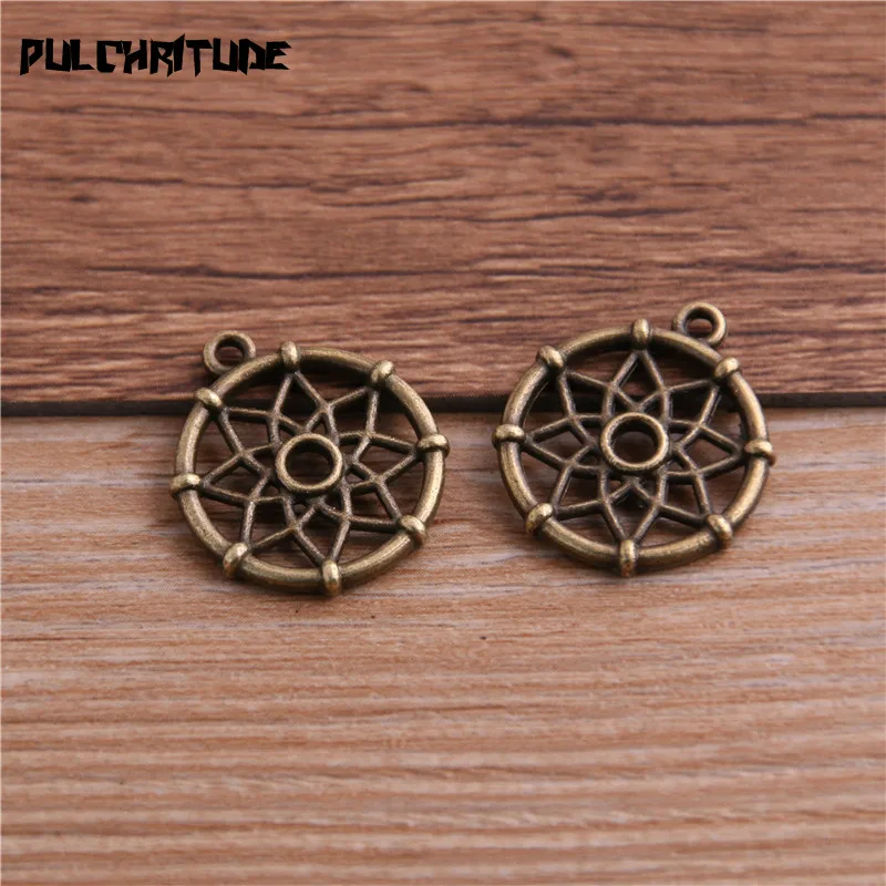 12pcs 20*22mm New Two Color Small Dream Catcher Charms Pendants For DIY Jewelry Handmade Making Accessorie P6702