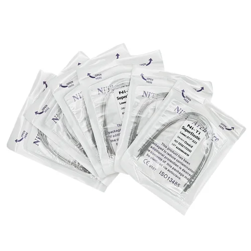Imagen 2 del producto Alambres de Ortodoncia de NiTi Súper Elásticos AG - Formas Redondas, Rectangulares y Ovoides para Tratamiento de Aparatos Ortodónticos 100 piezas=10 paquetes