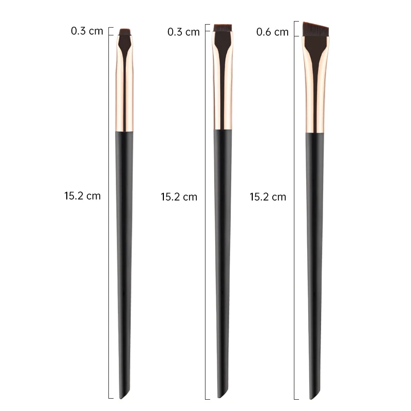 Set di 3 pennelli Pennelli eyeliner per sopracciglia e occhi