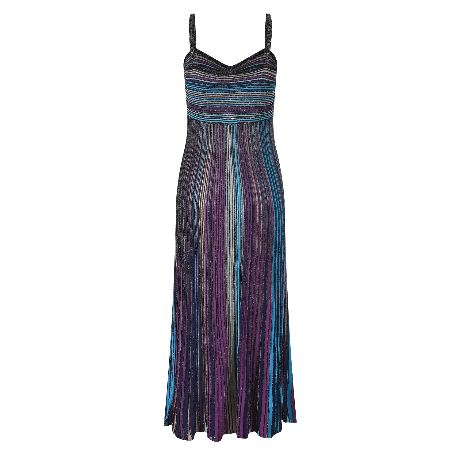 Ele Color Blo Long Dr Summer 2025 Diseño de correa con dobladillo doblado Cintura adelgazante Faionable Mujer Dr