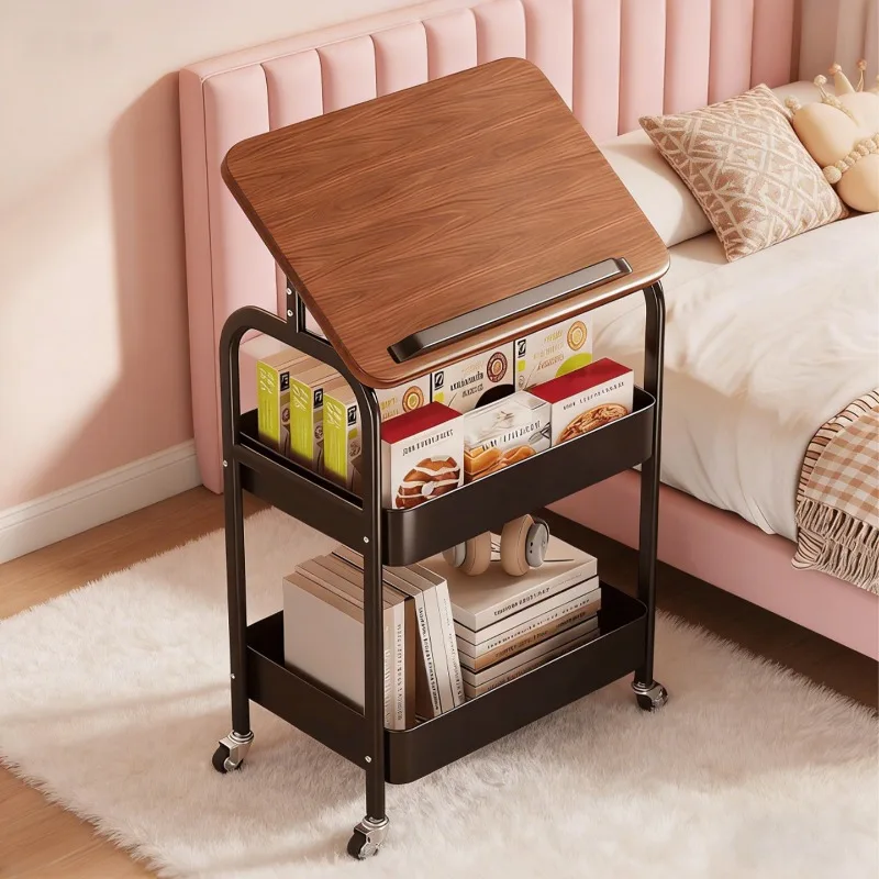 

Movable trolley, sofa side coffee table, antique style bedside rack